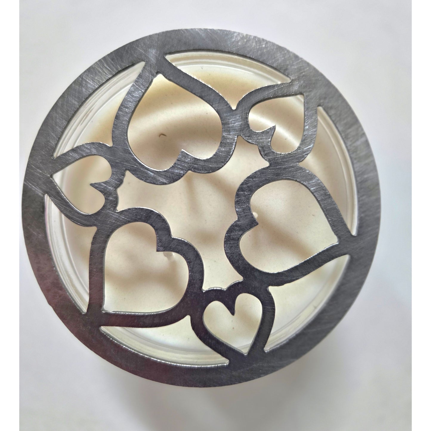 Tangled Hearts Metal Candle Topper – Raw Metal or Black Ceramic