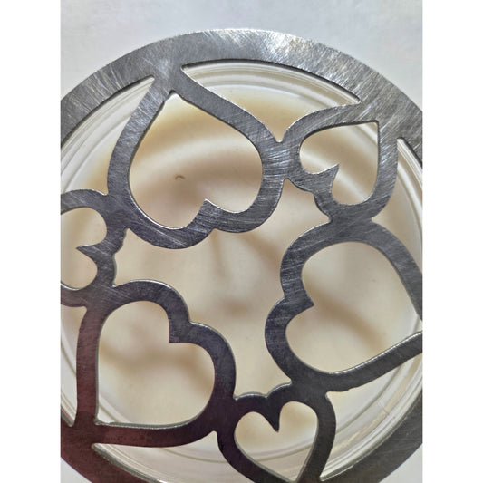 Tangled Hearts Metal Candle Topper – Raw Metal or Black Ceramic