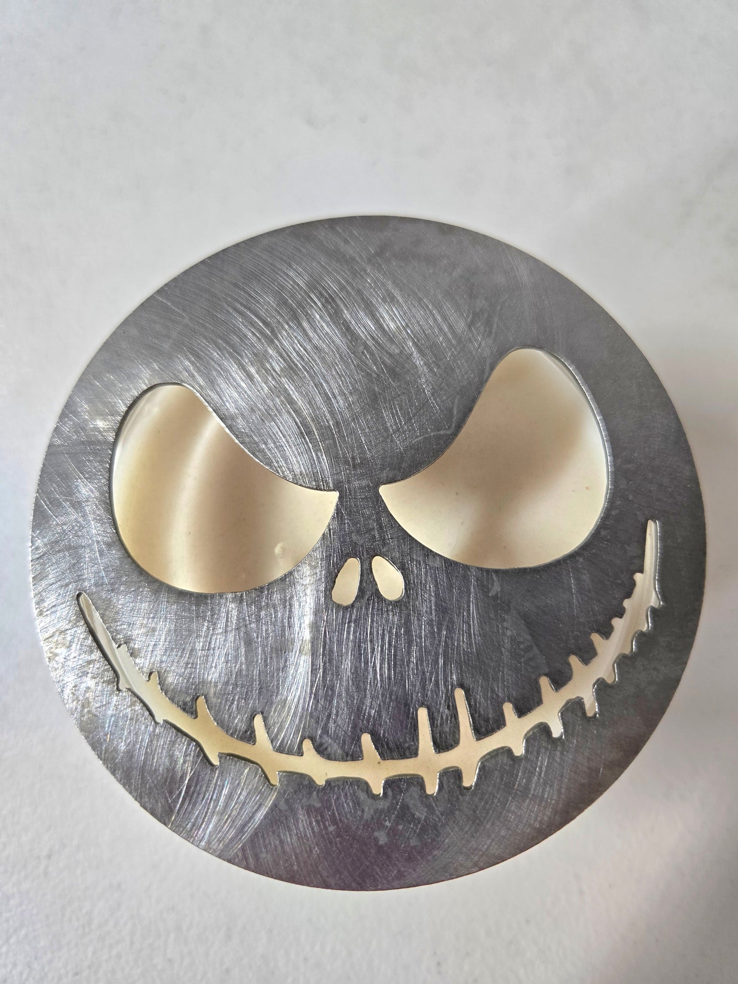 Jack-Inspired Candle Topper – Raw Metal or Black Ceramic