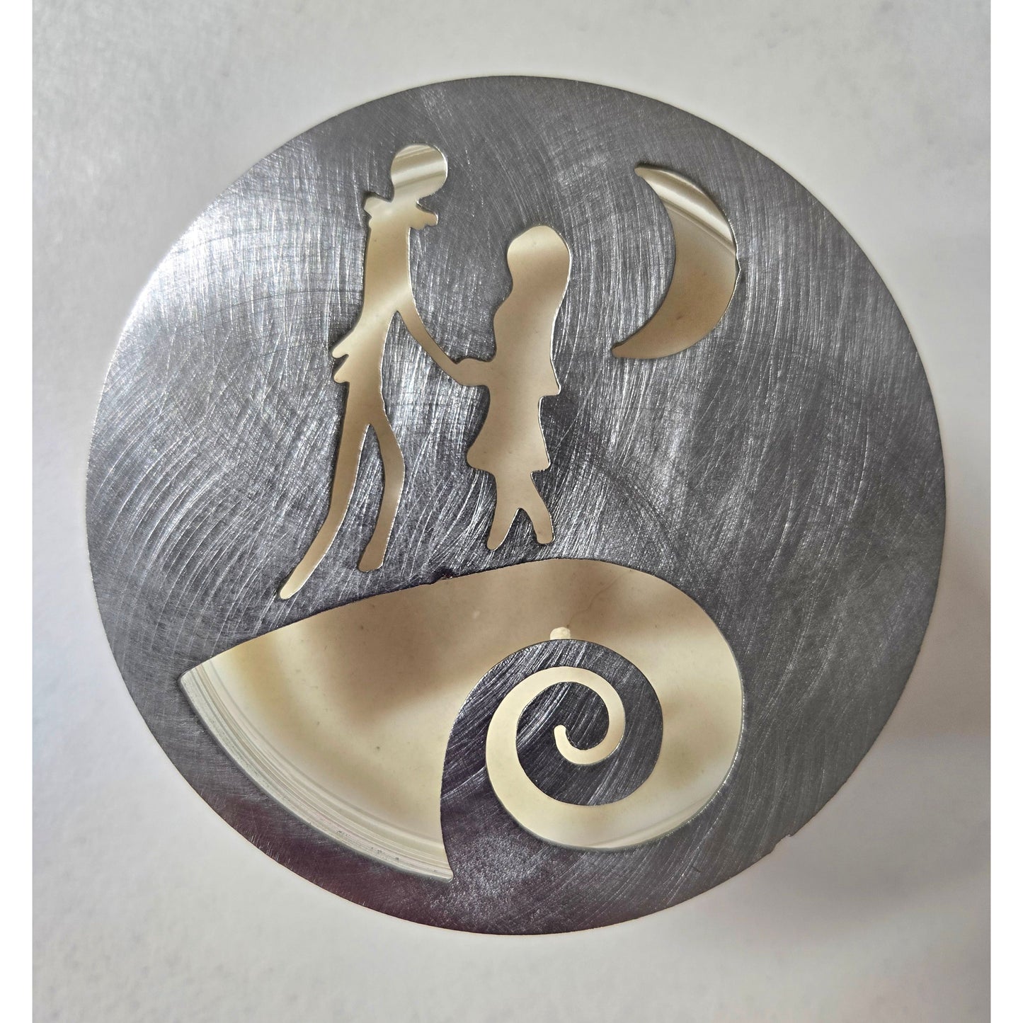 Jack & Sally Inspired Candle Topper – Spiral Hill Design
