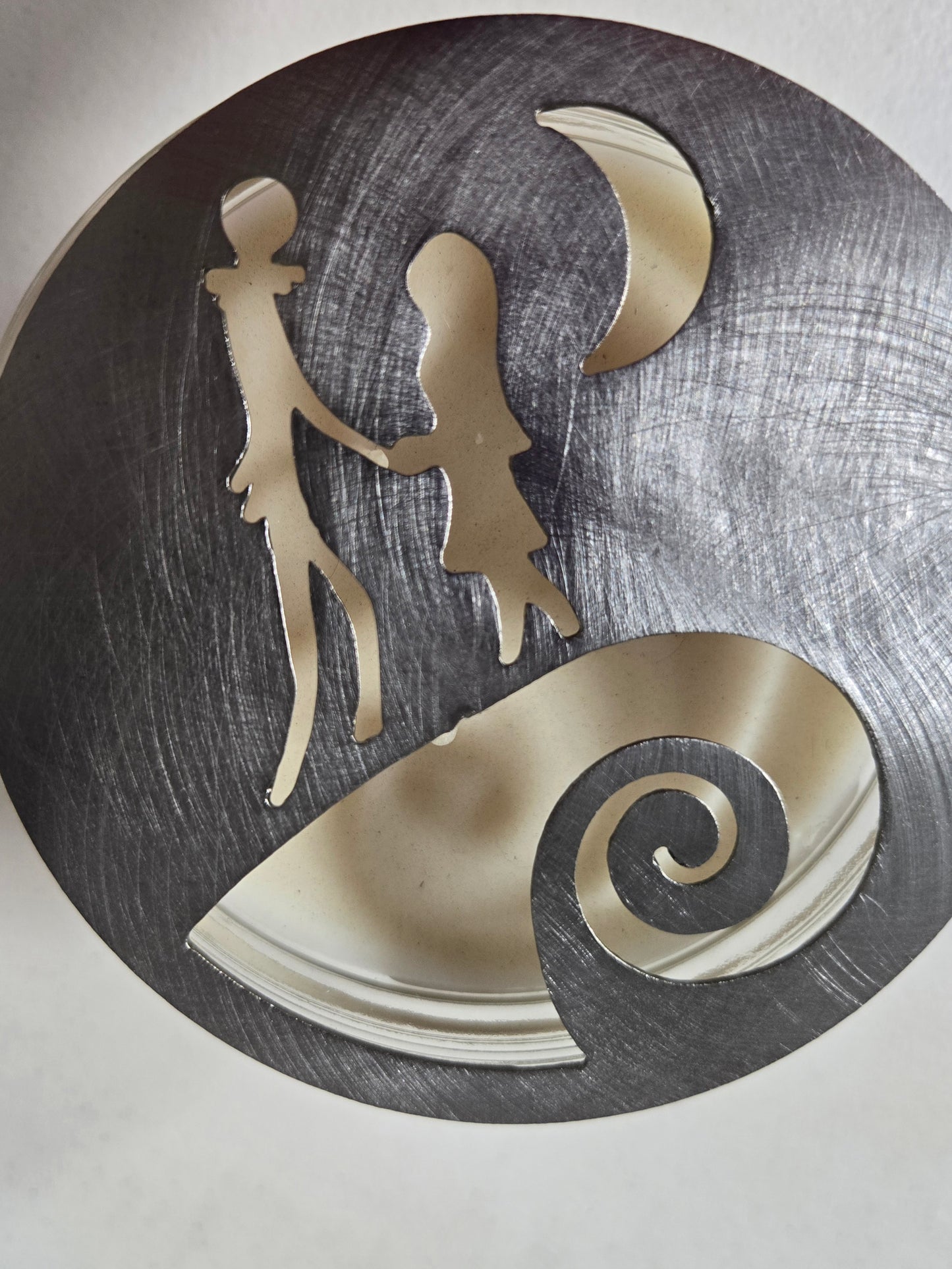Jack & Sally Inspired Candle Topper – Spiral Hill Design