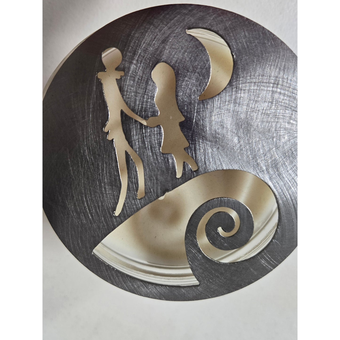 Jack & Sally Inspired Candle Topper – Spiral Hill Design