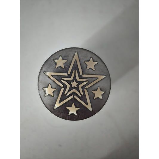 Rustic Star Candle Topper – Metal Jar Candle Lid with Layered Stars – Farmhouse, Country, and Western Candle Décor