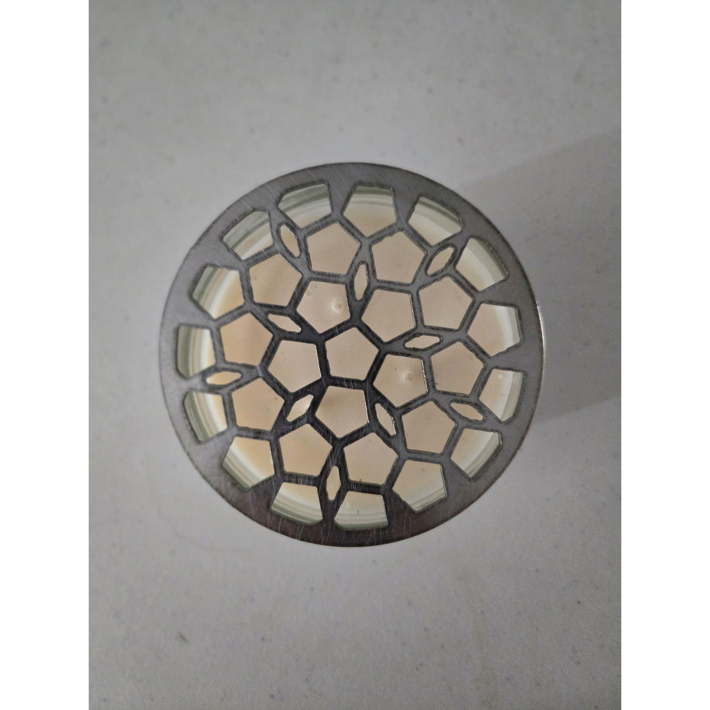 Geometric Honeycomb Candle Topper – Modern Geometric Jar Candle Accessory