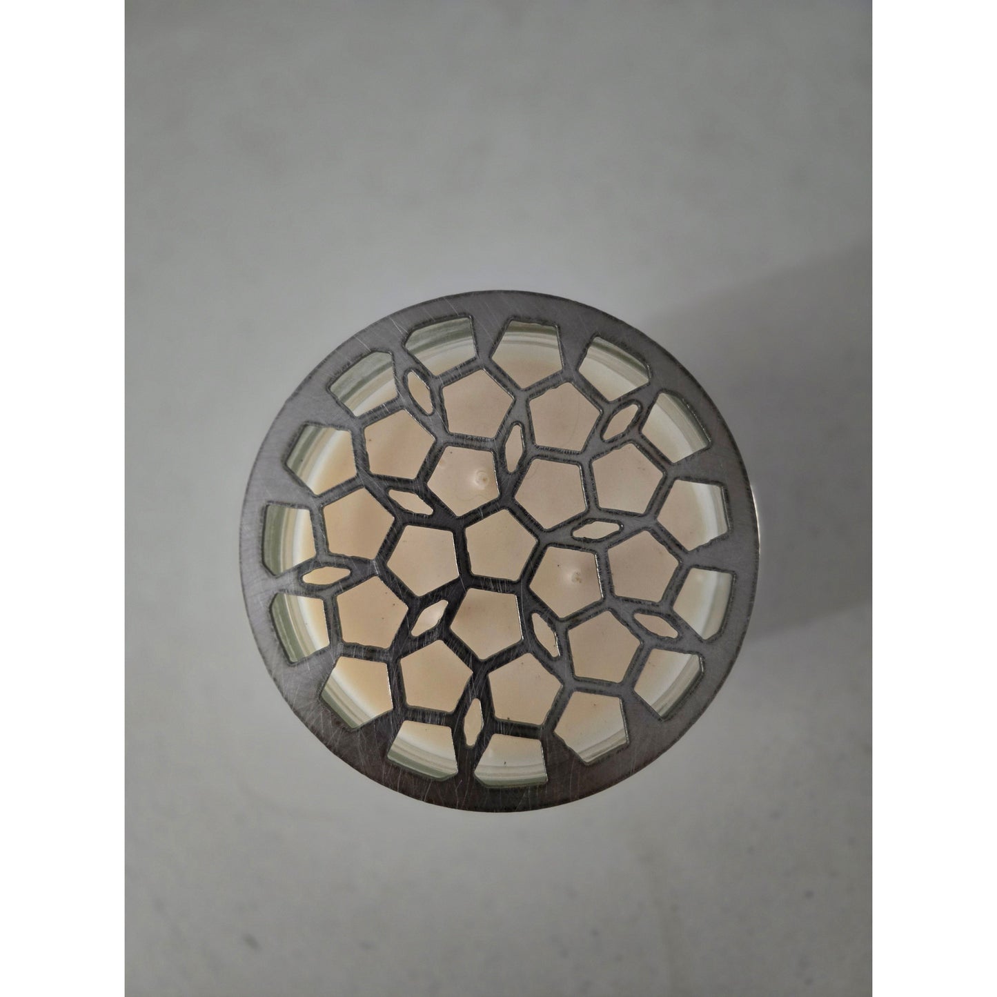 Geometric Honeycomb Candle Topper – Modern Geometric Jar Candle Accessory