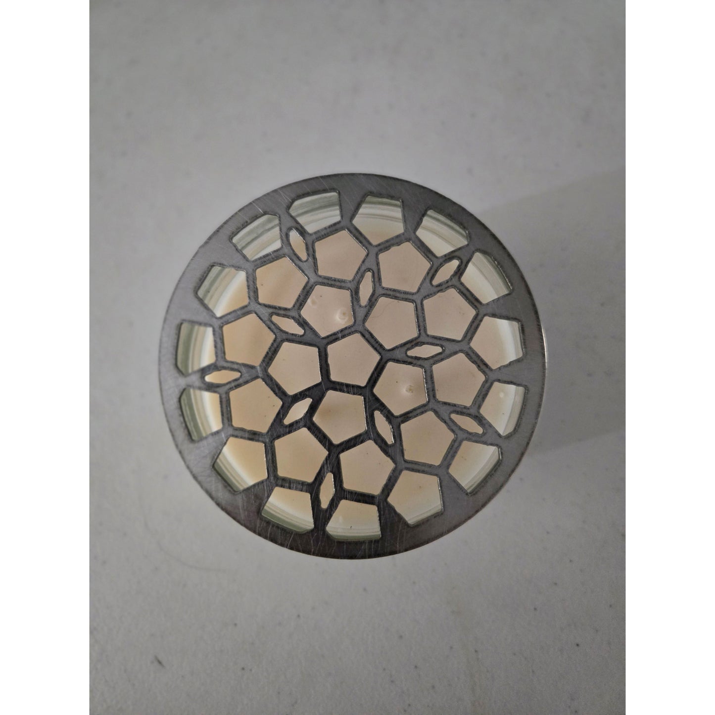 Geometric Honeycomb Candle Topper – Modern Geometric Jar Candle Accessory