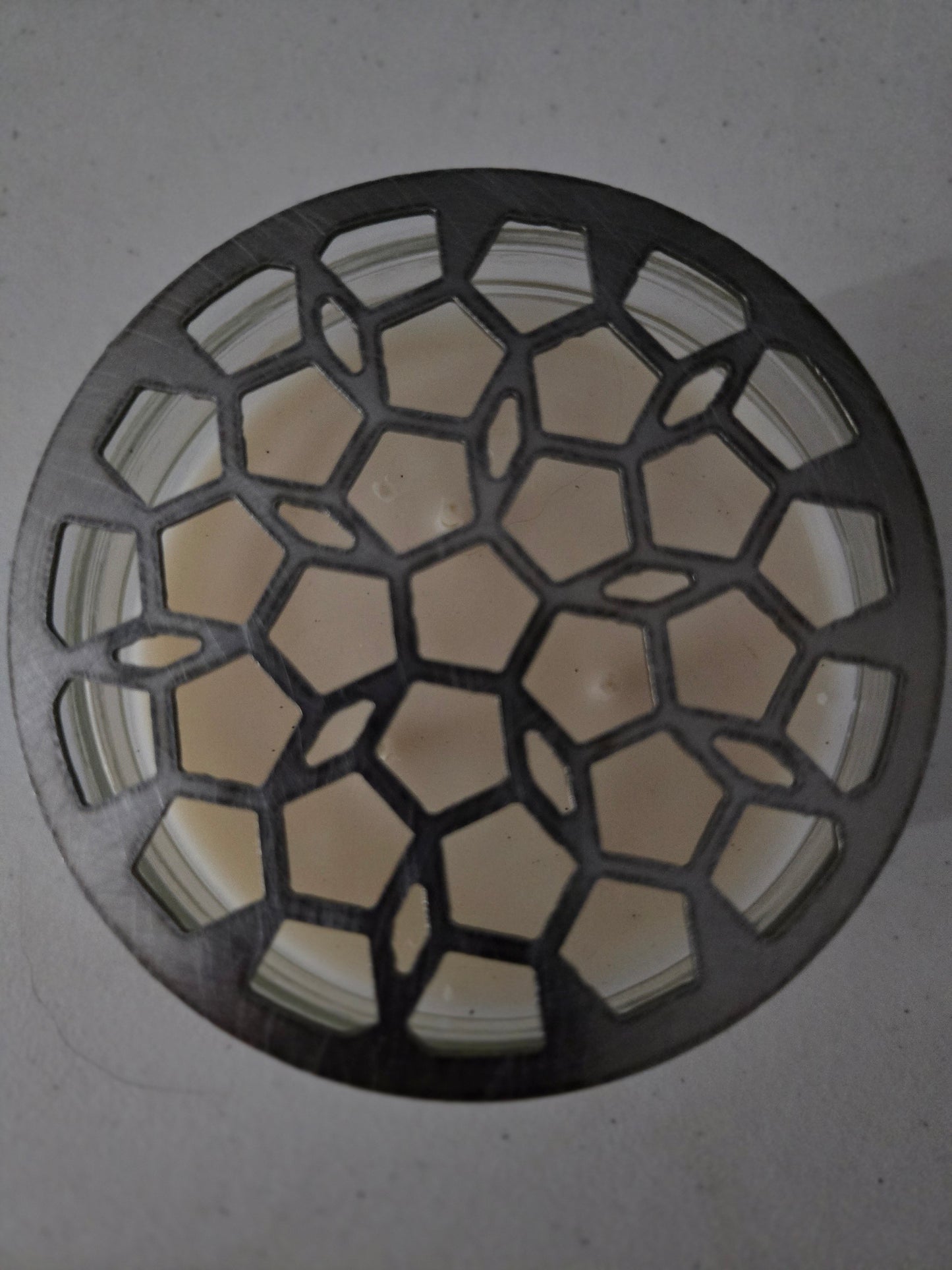 HexaGlow Candle Topper – Modern Geometric Jar Candle Accessory