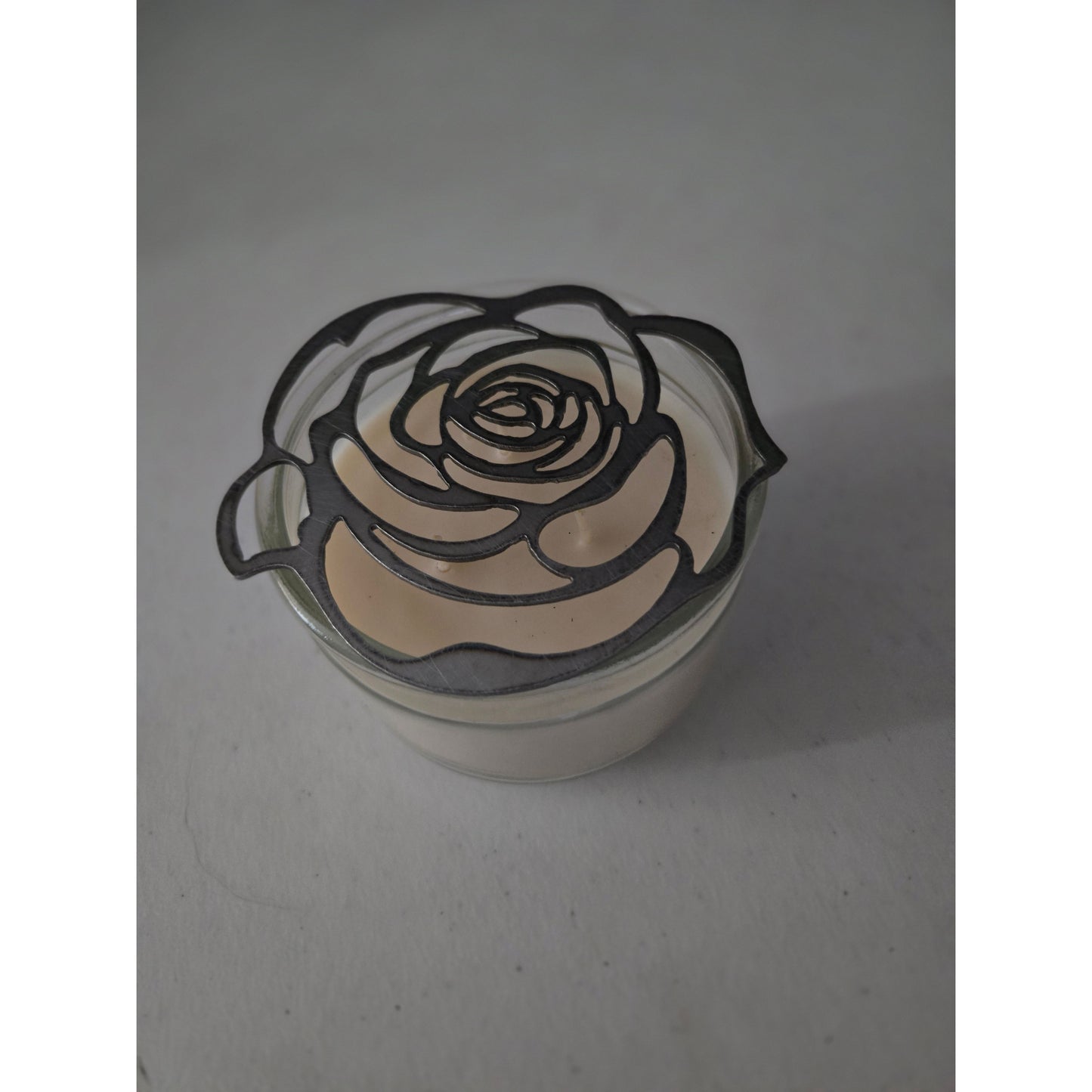 Blooming Rose Flower Candle Topper – Beautiful Floral Candle Decoration