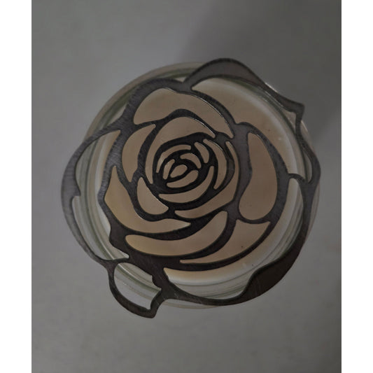Blooming Rose Flower Candle Topper – Beautiful Floral Candle Decoration