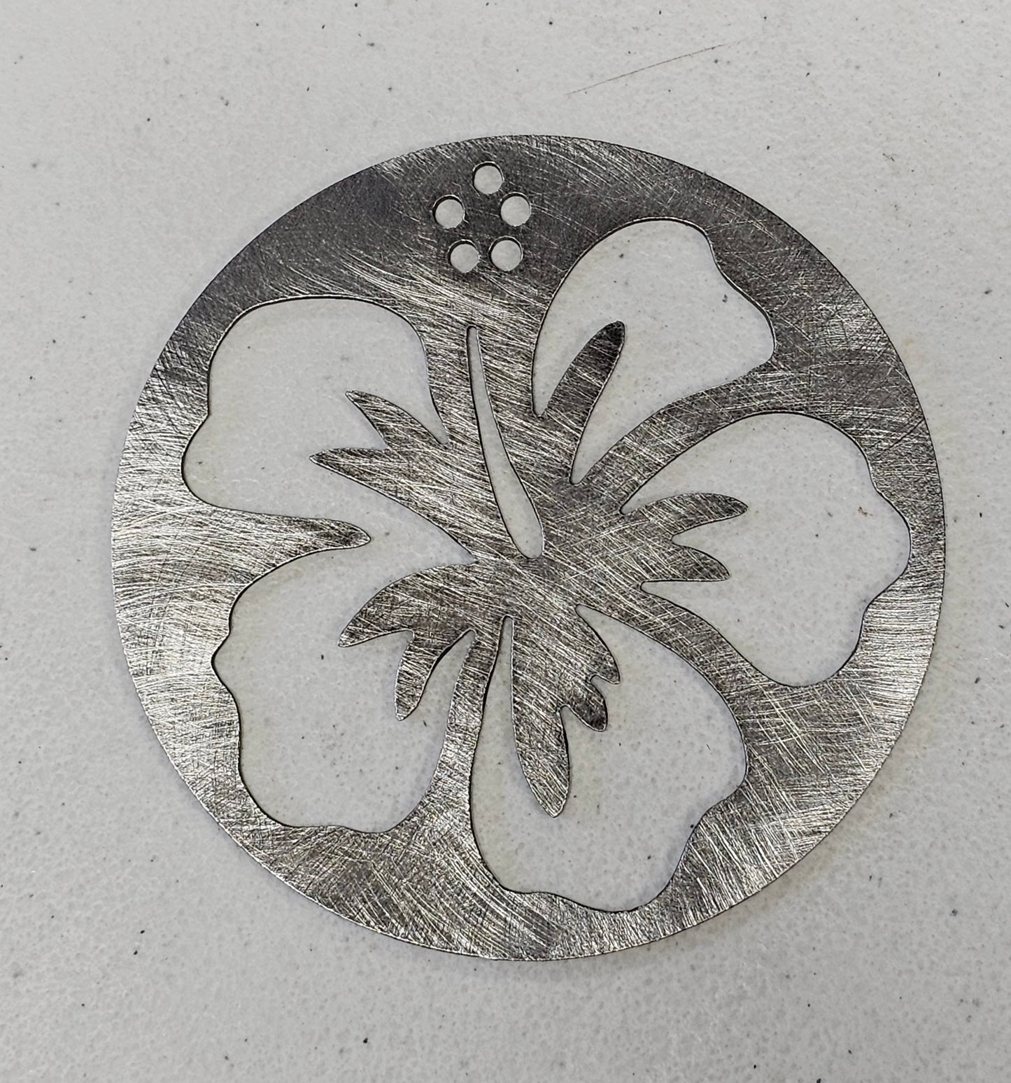 Hibiscus Flower Candle Topper – Floral Metal Candle Lid on Jar Candle, Tropical Home Décor Accessory