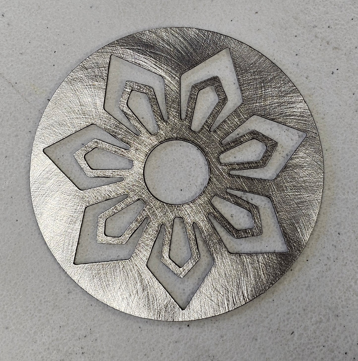 Sunburst Flower Candle Topper – Geometric Flower Metal Candle Lid, Modern Jar Candle Lid Decoration, Gift for Candle Lovers