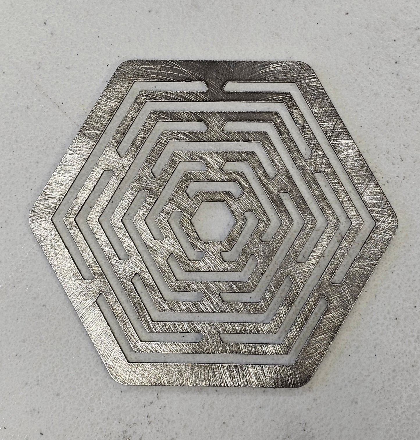 Hexagon Metal Candle Topper – Modern Geometric Candle Lid & Decorative Jar Candle Cover