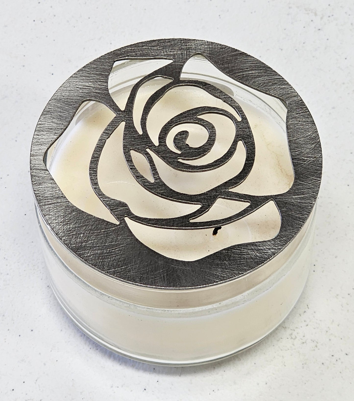 Elegant Rose Candle Topper – Unique Wedding & Home Decor