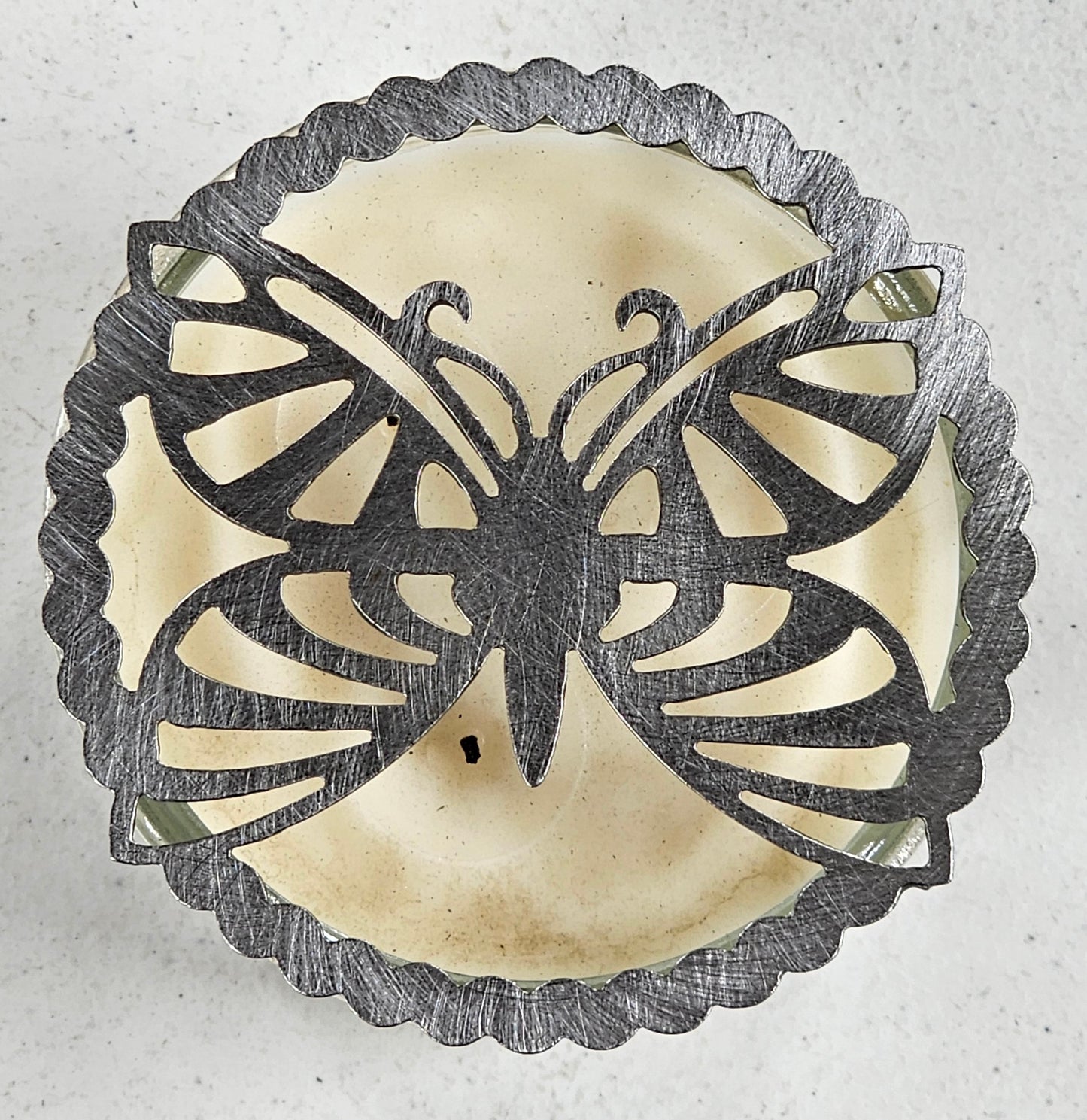 Vintage Butterfly Metal Candle Topper – Jar Candle Cover