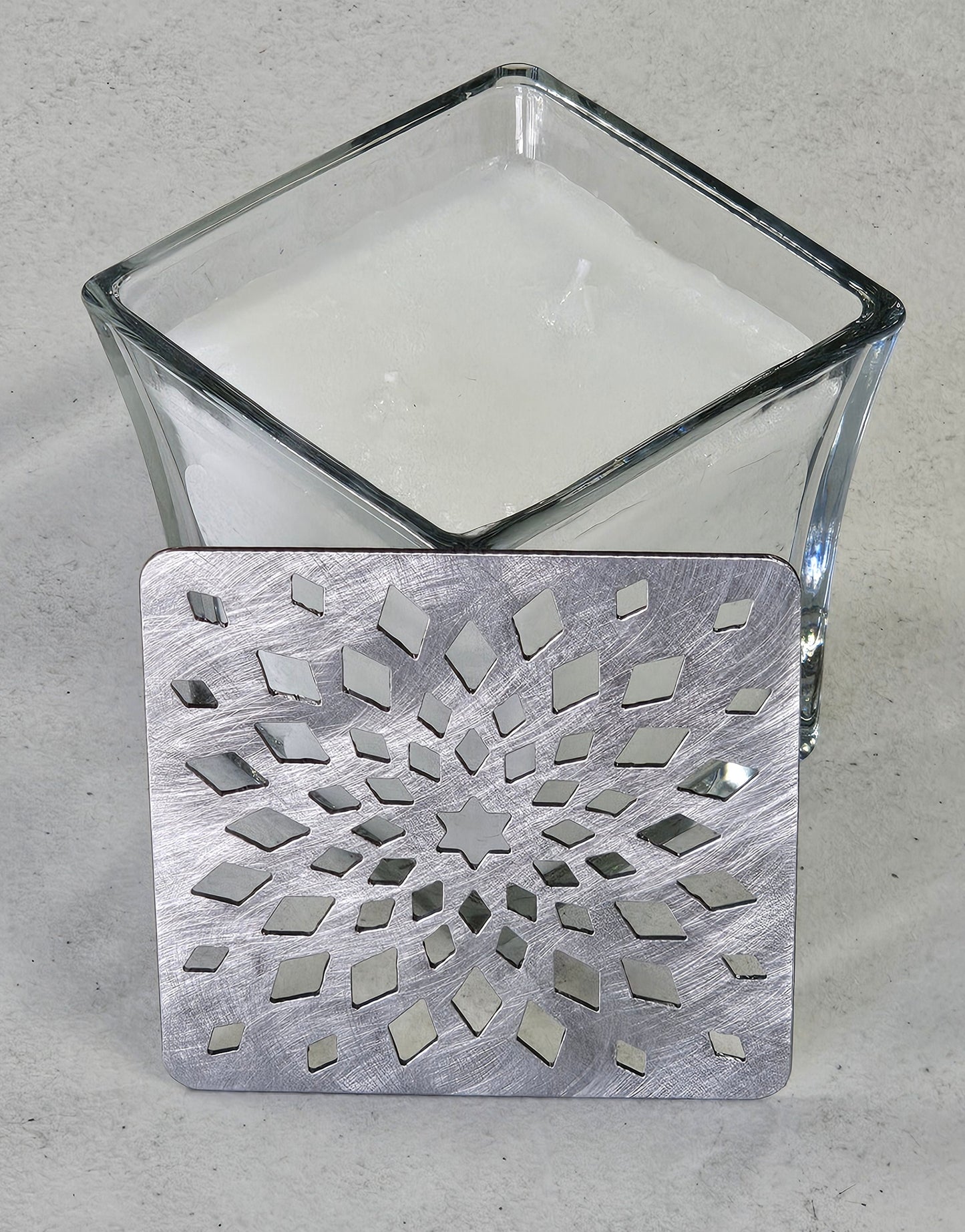 Square Starburst Candle Topper, Metal Geometric Candle Topper, Handmade Candle Accessory
