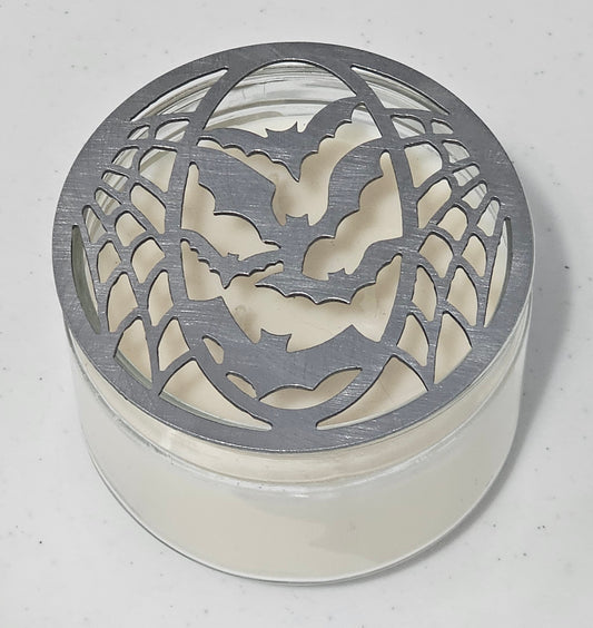 Twilight Bats Candle Topper – Bat Candle Lid for Even Burn – Prevents Tunneling – Gothic Halloween Candle Cover