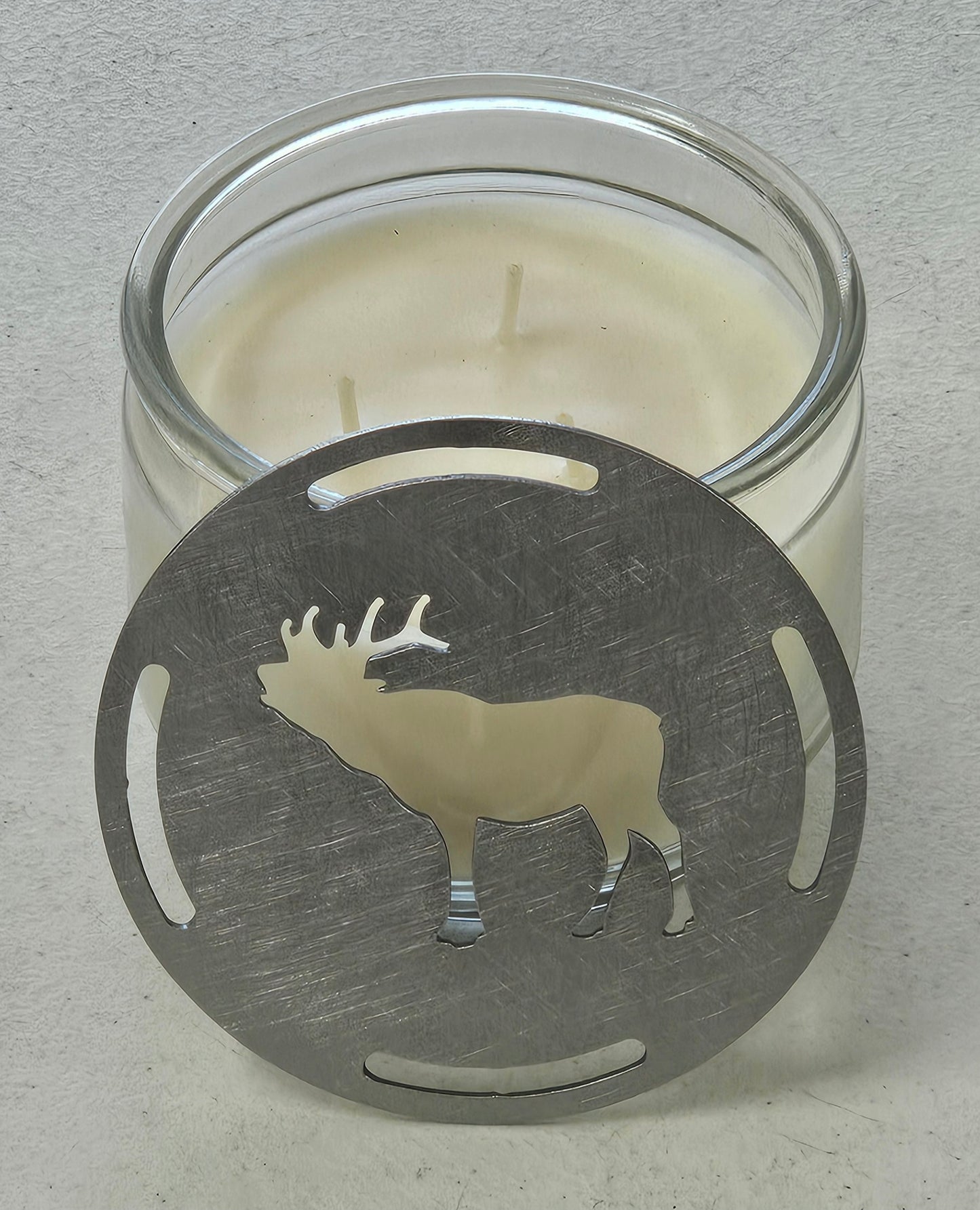 Elk Candle Topper for Jar Candles | Rustic Cabin Decor Accessory