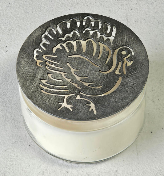 Turkey Candle Topper – Thanksgiving & Fall Candle Decor
