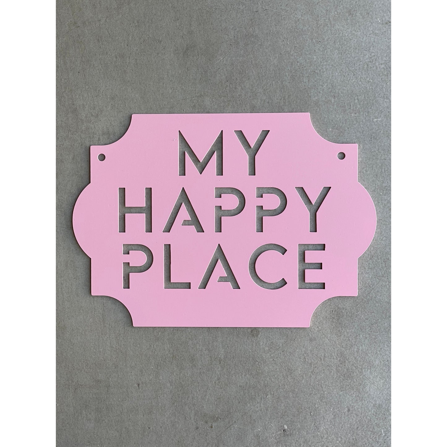 My Happy Place Metal Wall Sign – Rustic Home or Garden Decor