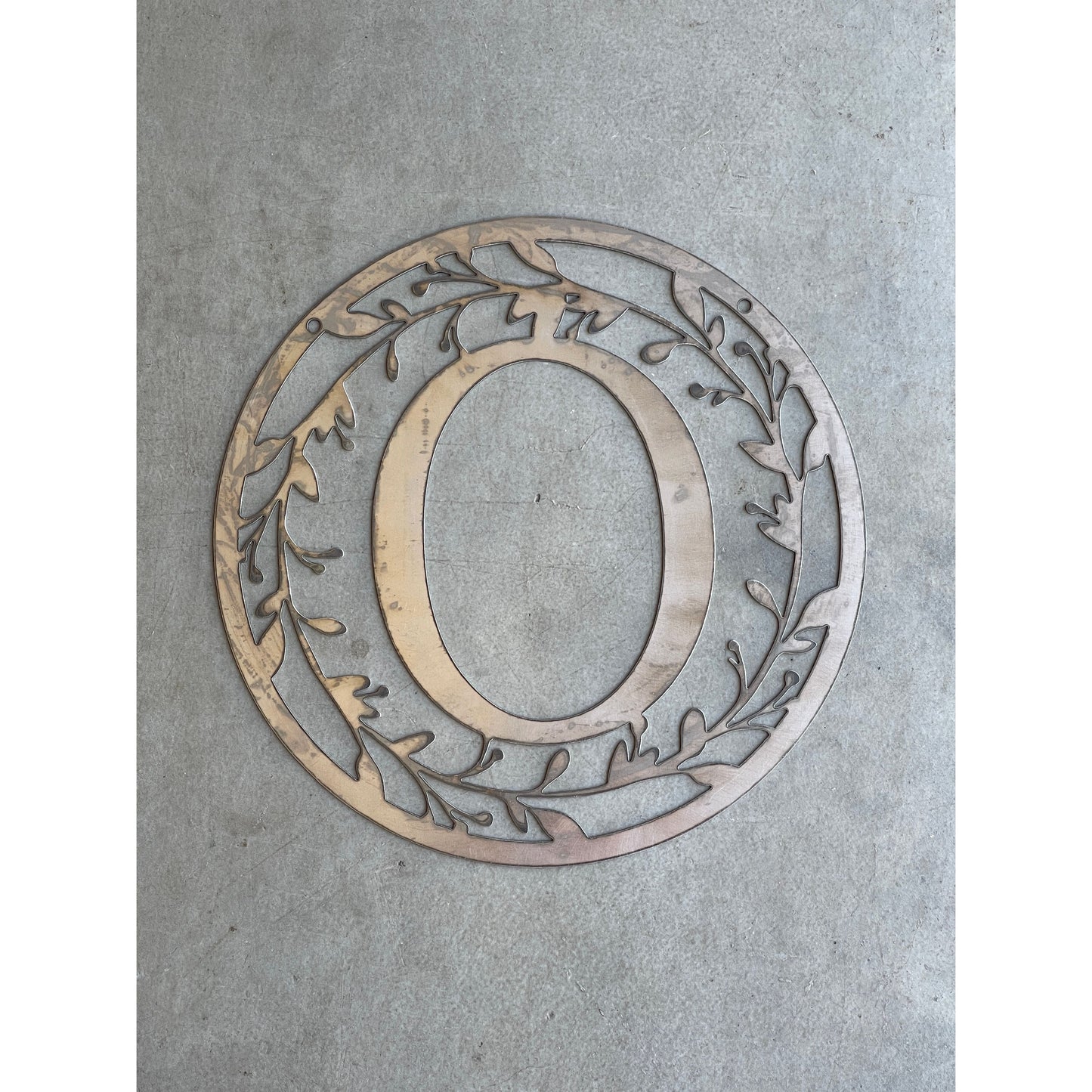 Personalized Monogram Metal Sign 24" – Custom Family Initial Wall Decor