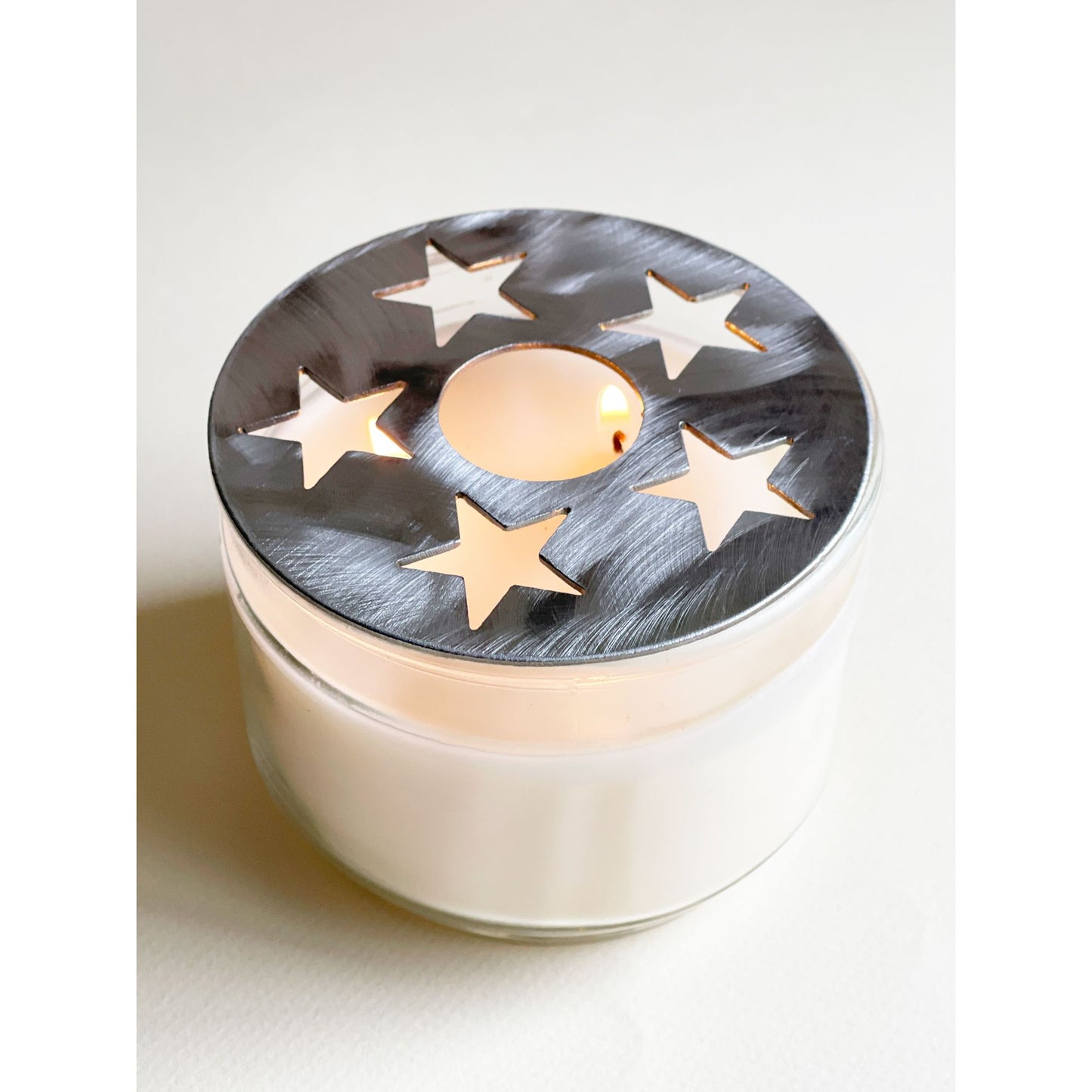 5-Star Metal Candle Topper – Decorative Lid for Jar Candles | Improves Burn & Scent Throw