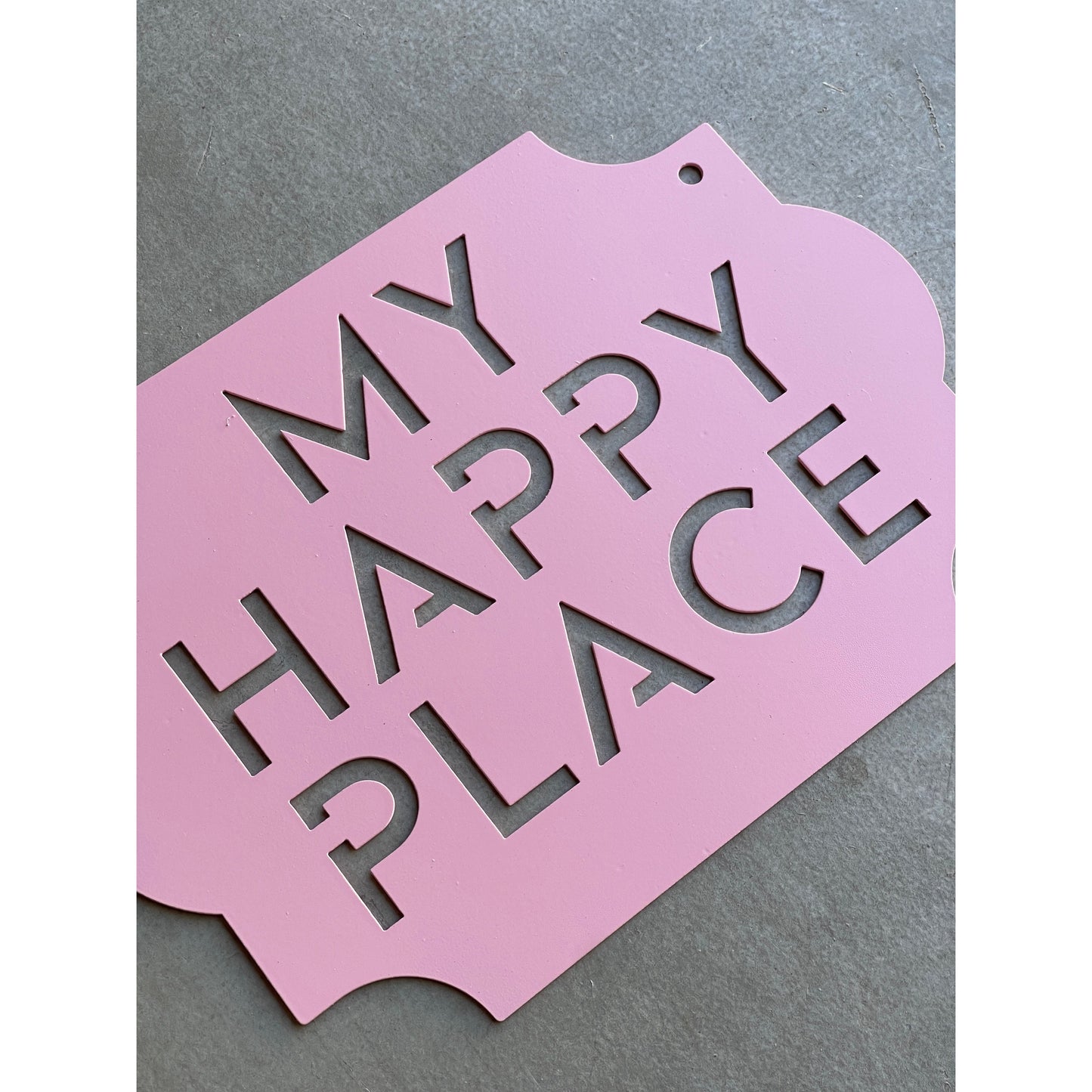 My Happy Place Metal Wall Sign – Rustic Home or Garden Decor