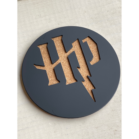 HP-Inspired Metal Coasters – Set of 4 Magical Gift for Wizard Fans