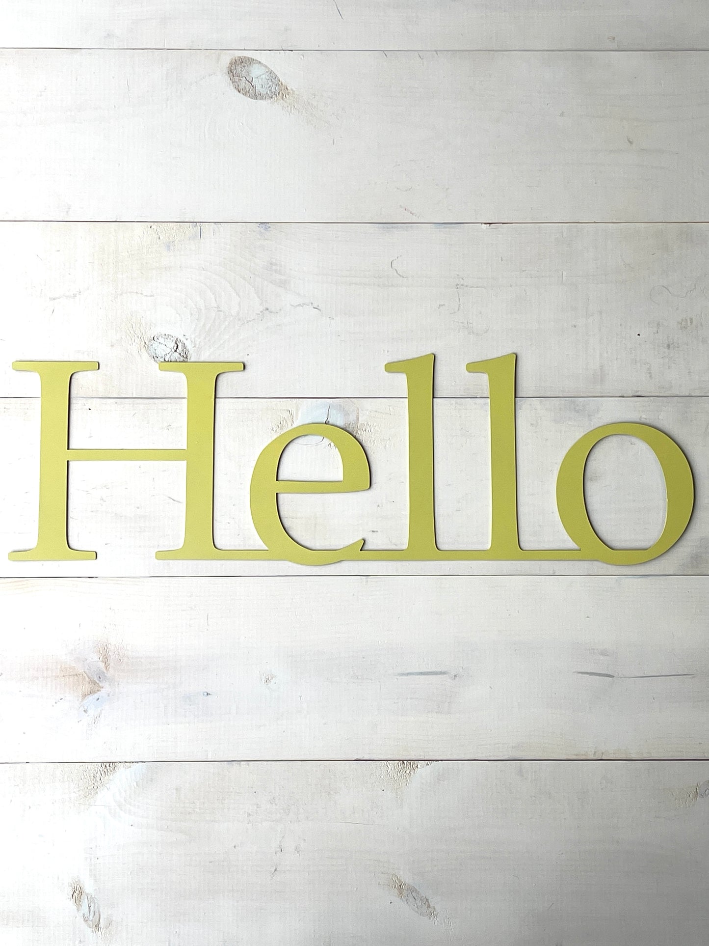 Hello Metal Sign