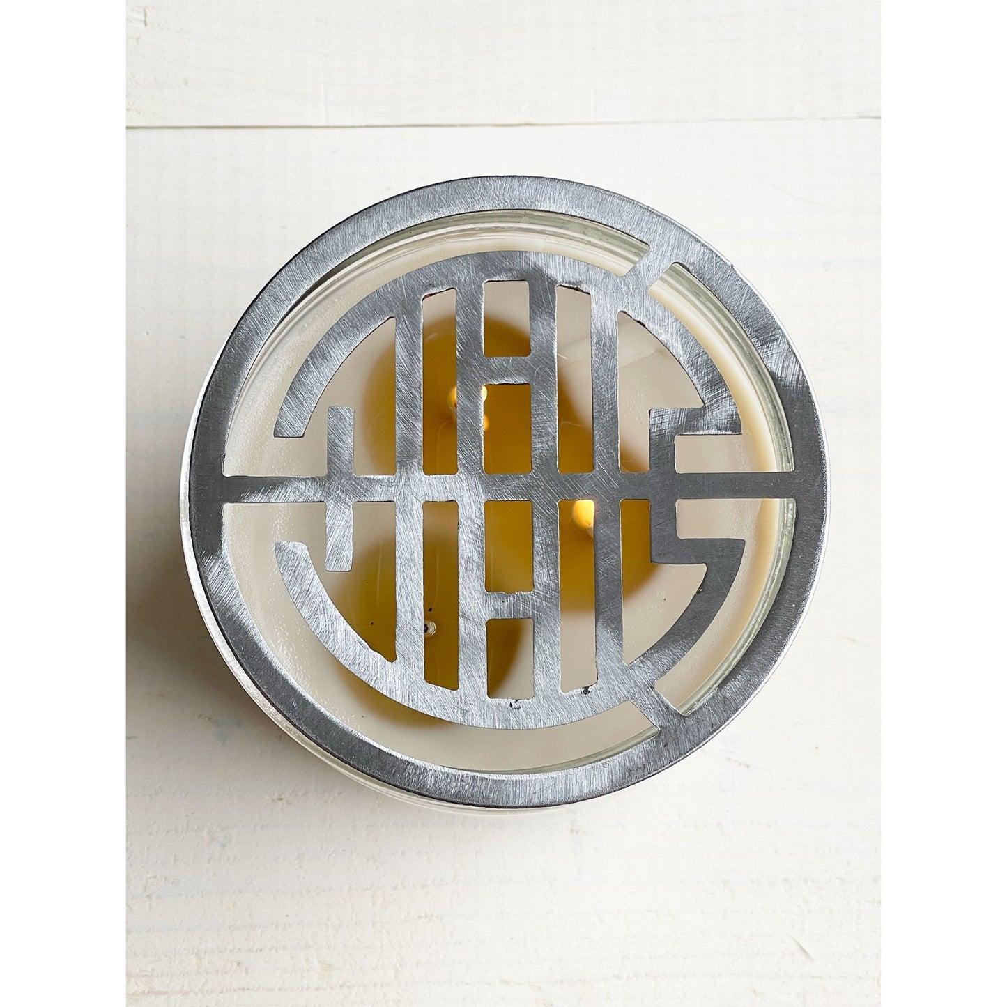 Zen Harmony Metal Candle Topper – Modern Jar Candle Lid