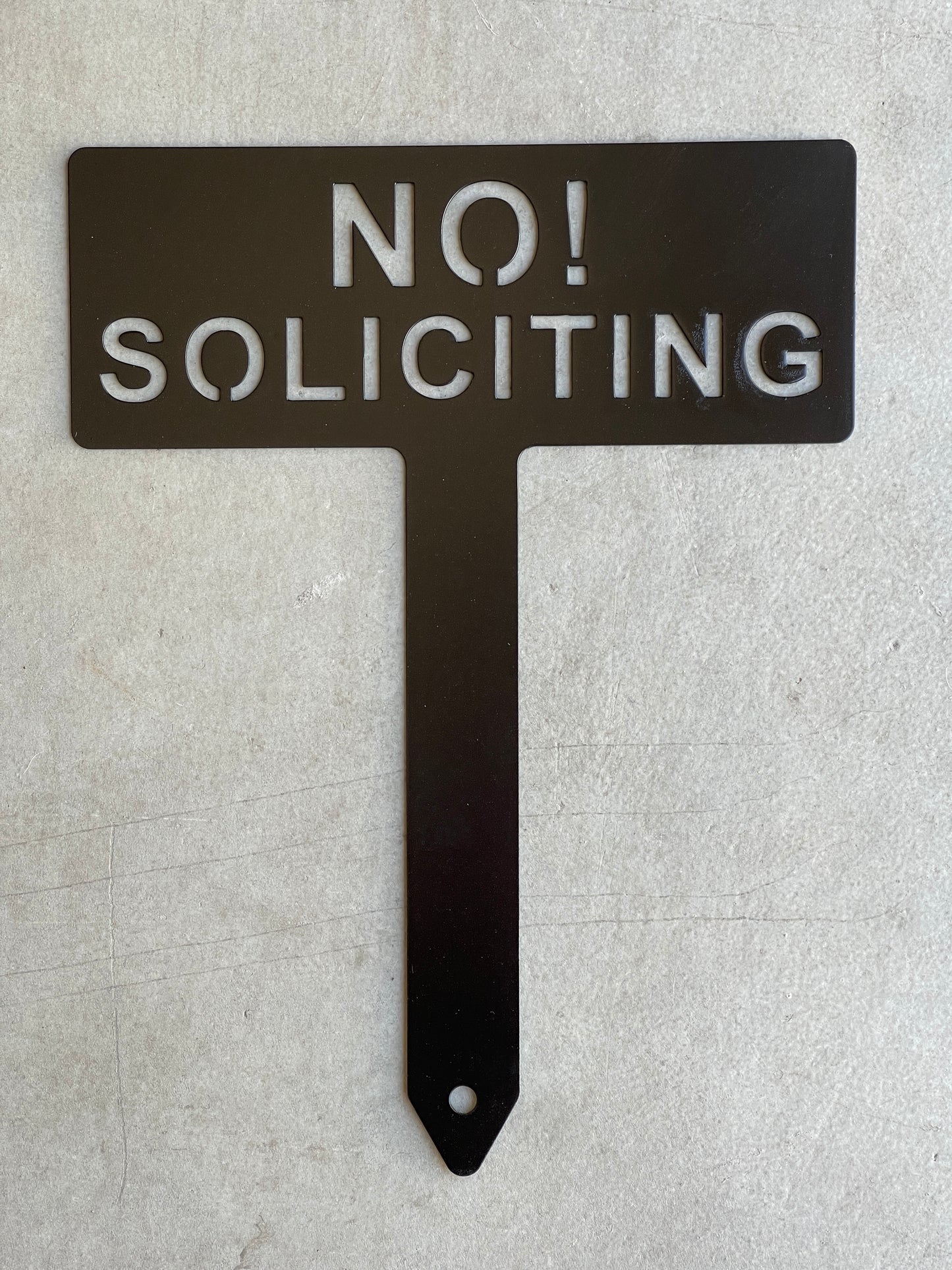 No Soliciting Lawn Sign - 5"x 14"