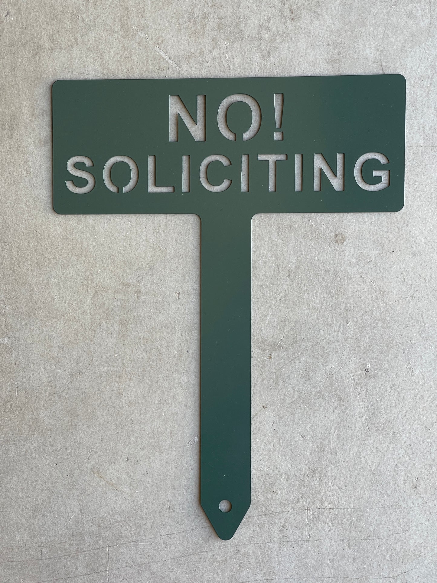 No Soliciting Lawn Sign - 5"x 14"