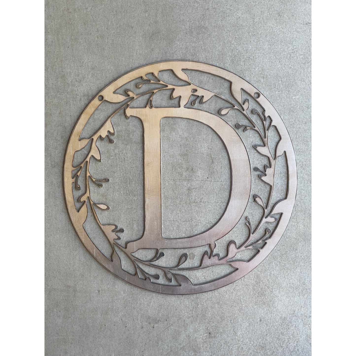 Personalized Monogram Metal Sign 24" – Custom Family Initial Wall Decor
