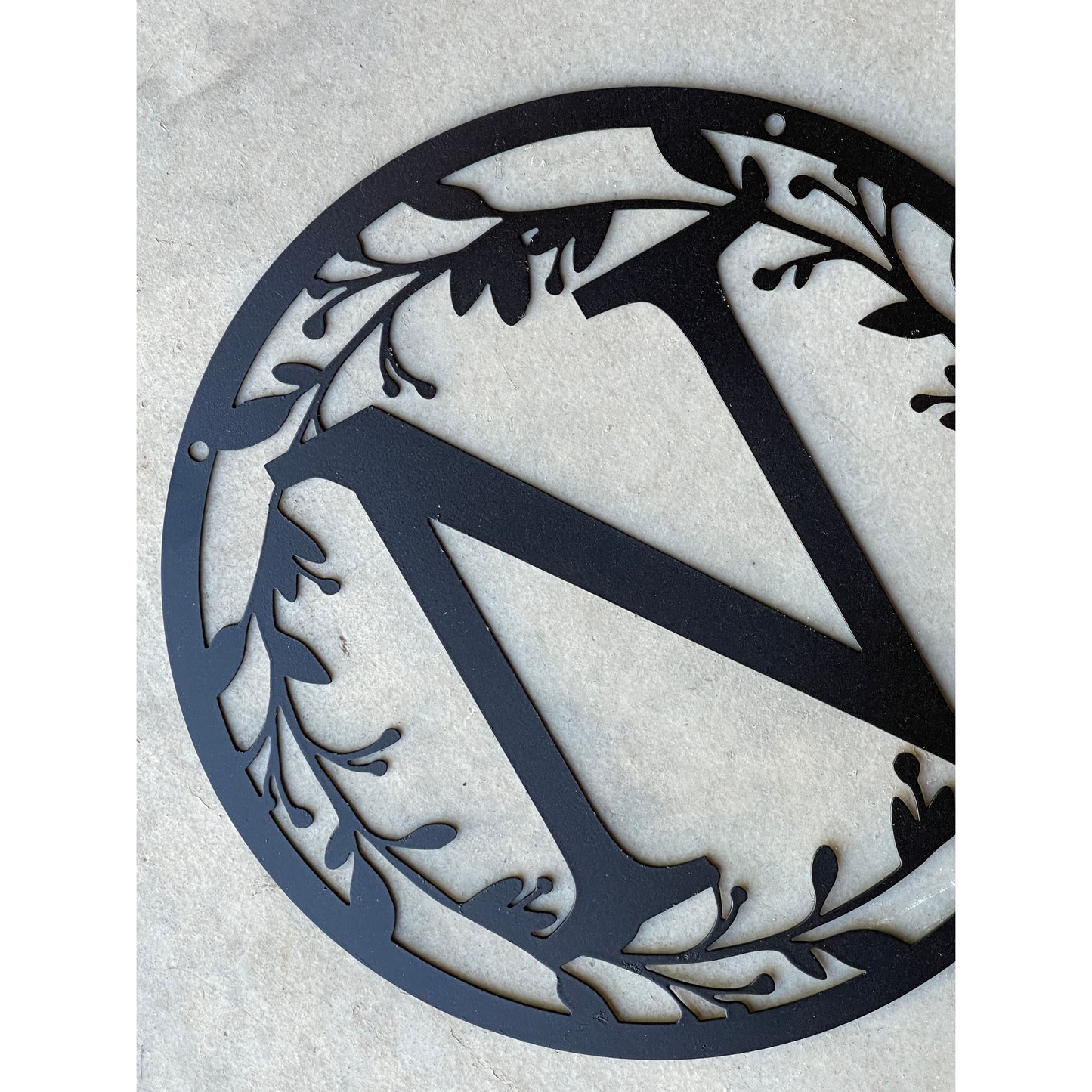 Personalized Monogram 36" Metal Sign – Custom Family Initial Wall Decor