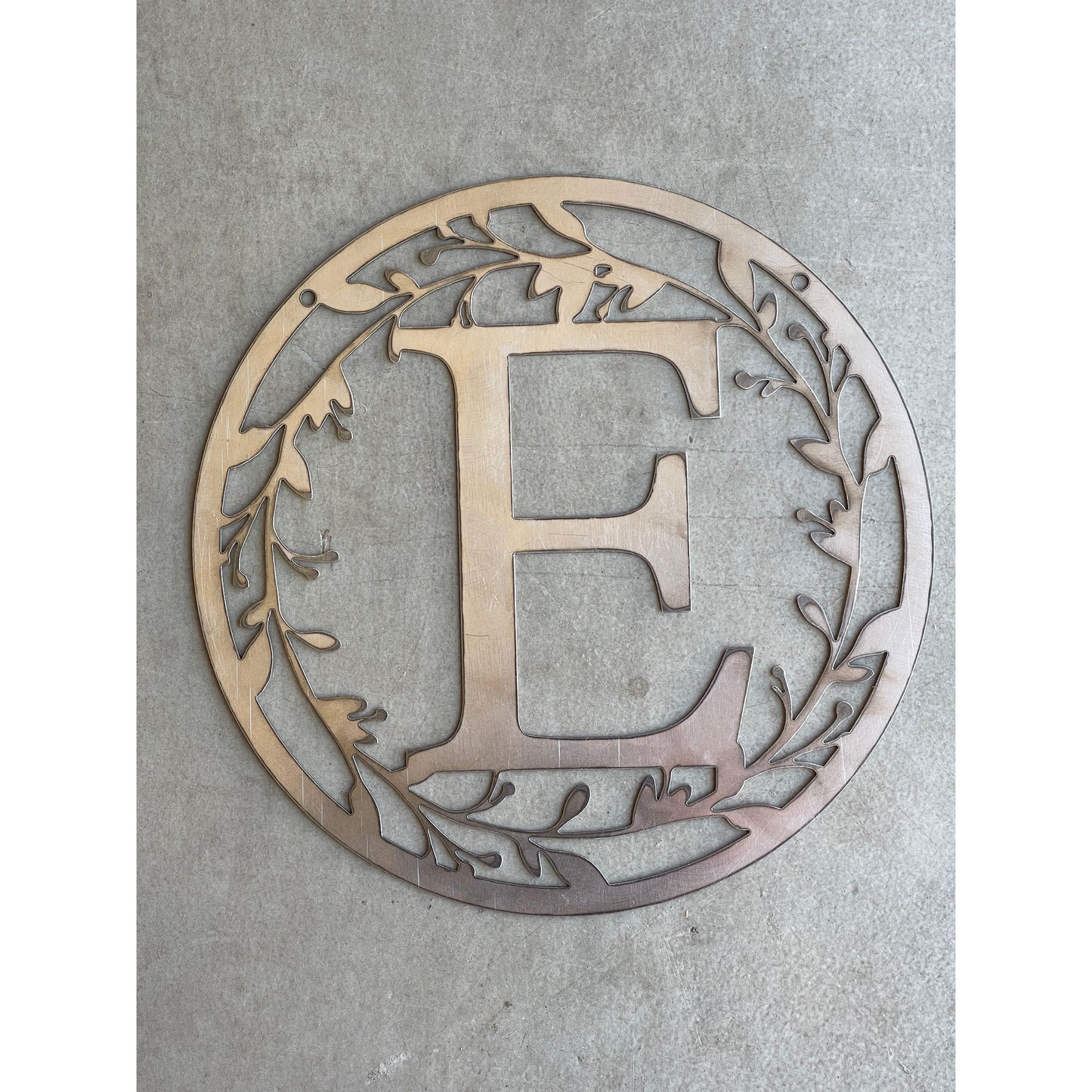 Personalized Monogram Metal Sign 24" – Custom Family Initial Wall Decor