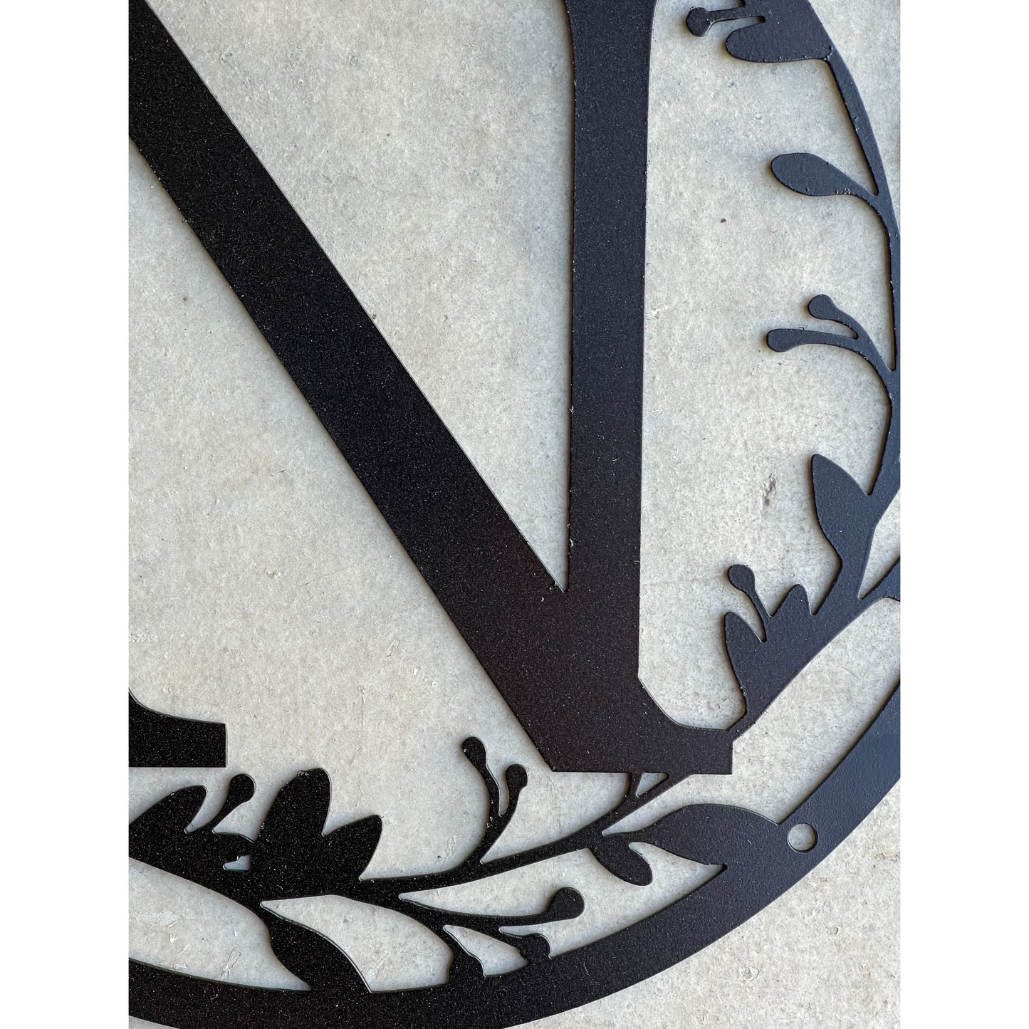 Personalized Monogram 36" Metal Sign – Custom Family Initial Wall Decor