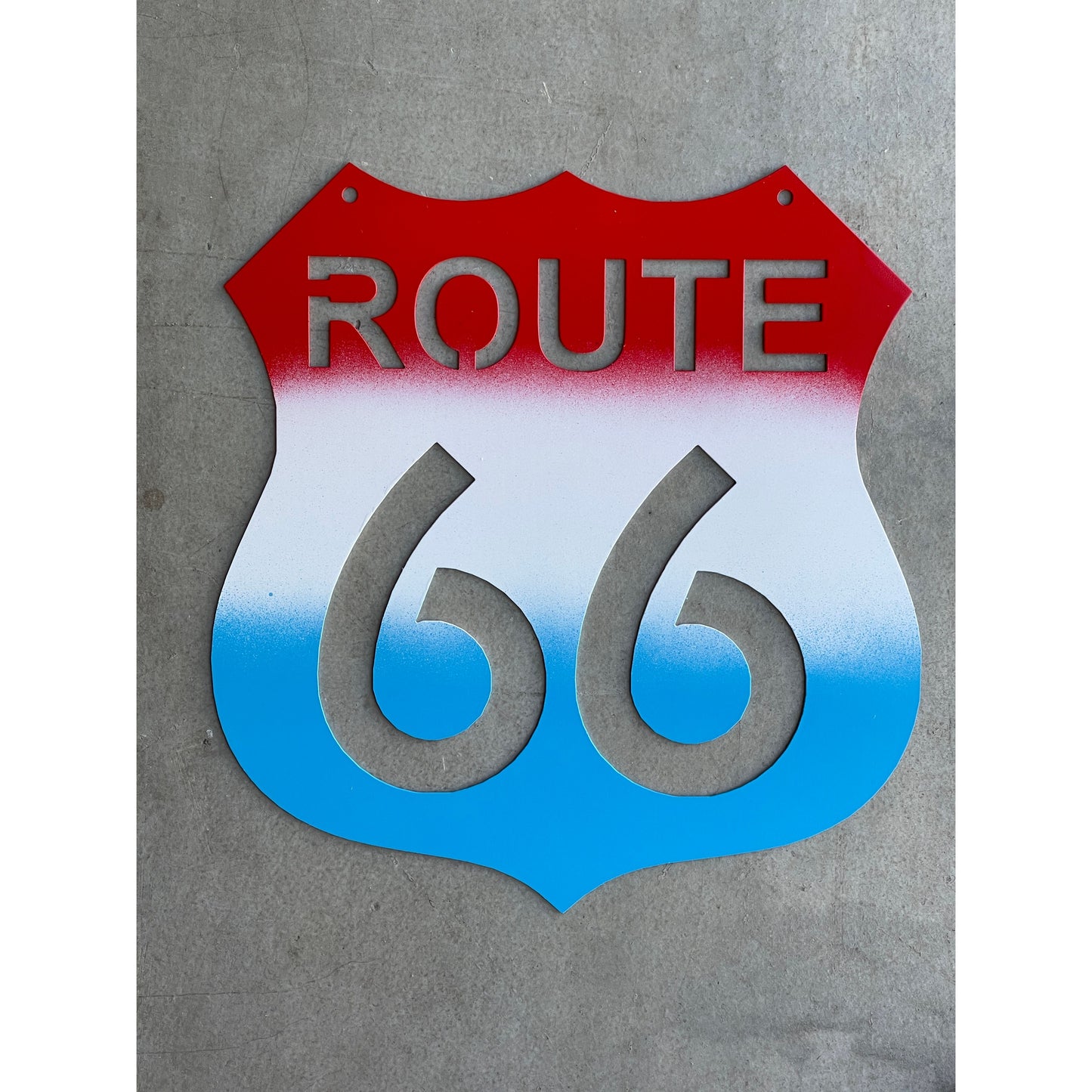 Route 66 Metal Sign 12" – Vintage Highway Wall Decor for Garage, Bar, or Man Cave