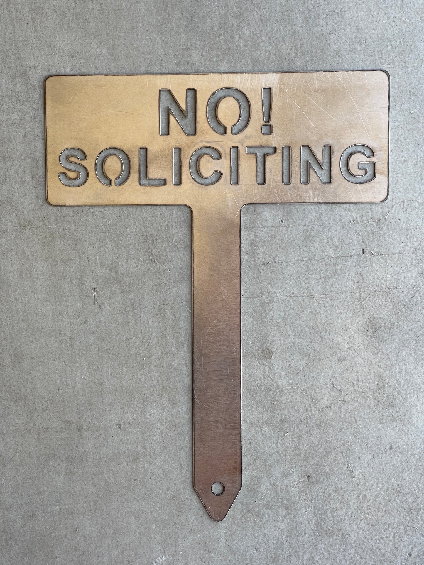 No Soliciting Lawn Sign - 5"x 14"