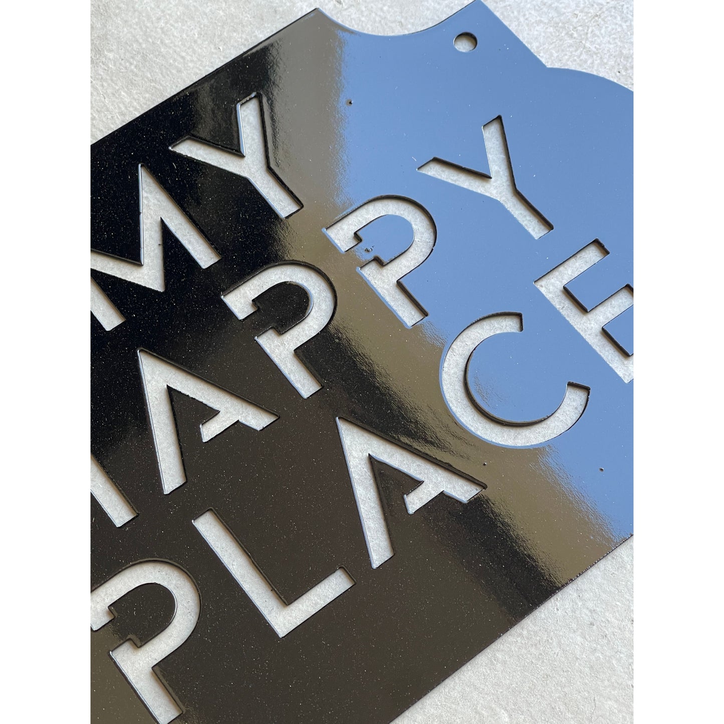 My Happy Place Metal Wall Sign – Rustic Home or Garden Decor