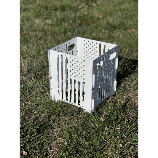 Collapsible Metal Plant Stand |12.5" x 12.5"x 20" high – Adjustable Height, Foldable Indoor & Outdoor Plant Holder