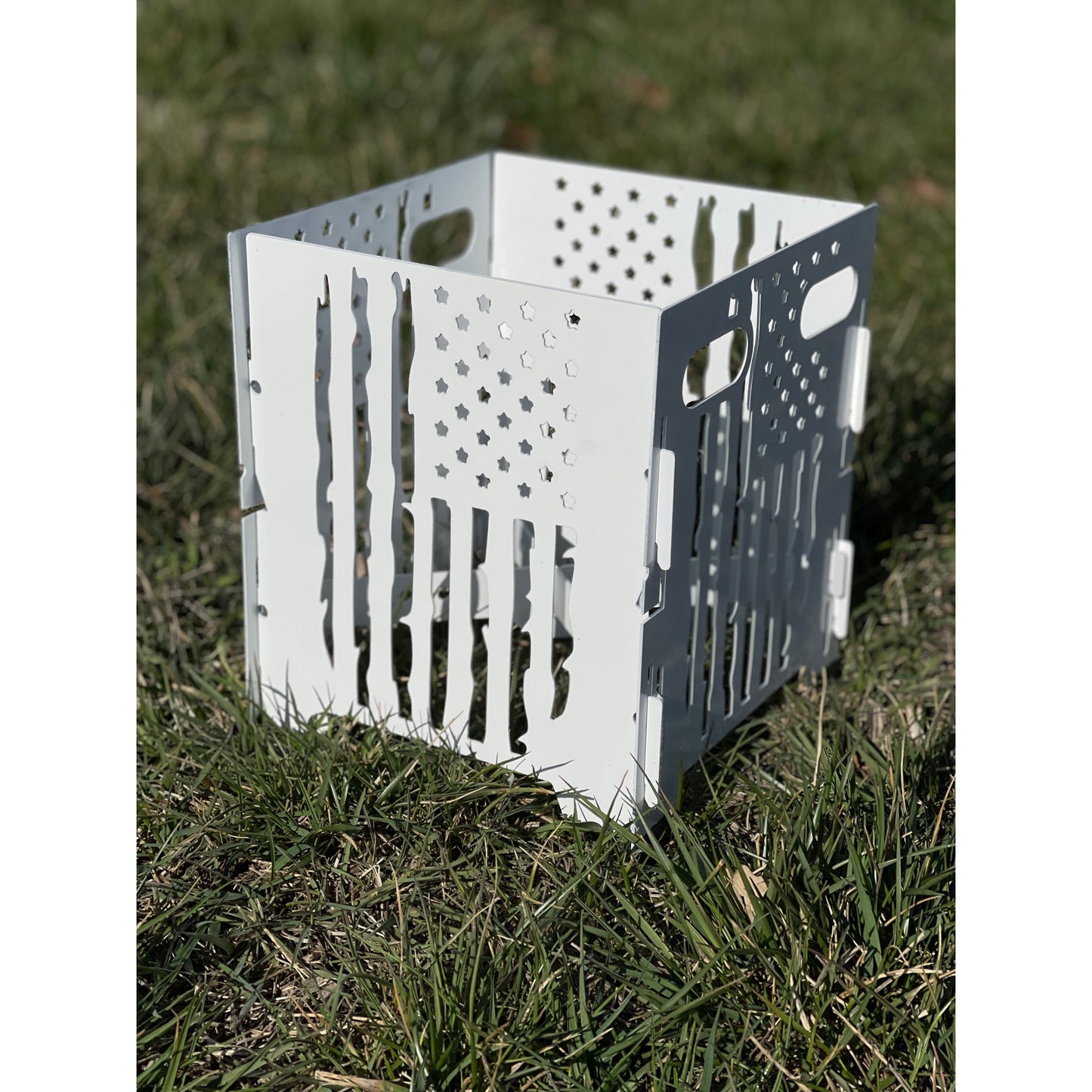 Metal Plant Stand Indoor Outdoor | Collapsible Adjustable Height 9x9x10 | Foldable Plant Holder
