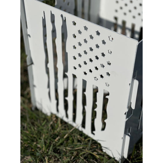 Collapsible Metal Plant Stand | 10 1/2"x10 1/2"x12" high – Adjustable Height, Foldable Indoor & Outdoor Plant Holder