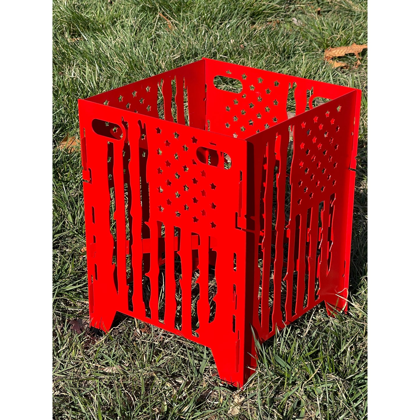 Collapsible Metal Plant Stand 9"X 9" X 12"– Foldable Indoor/Outdoor Display in Multiple Designs & Colors & Customizable Pot Depths