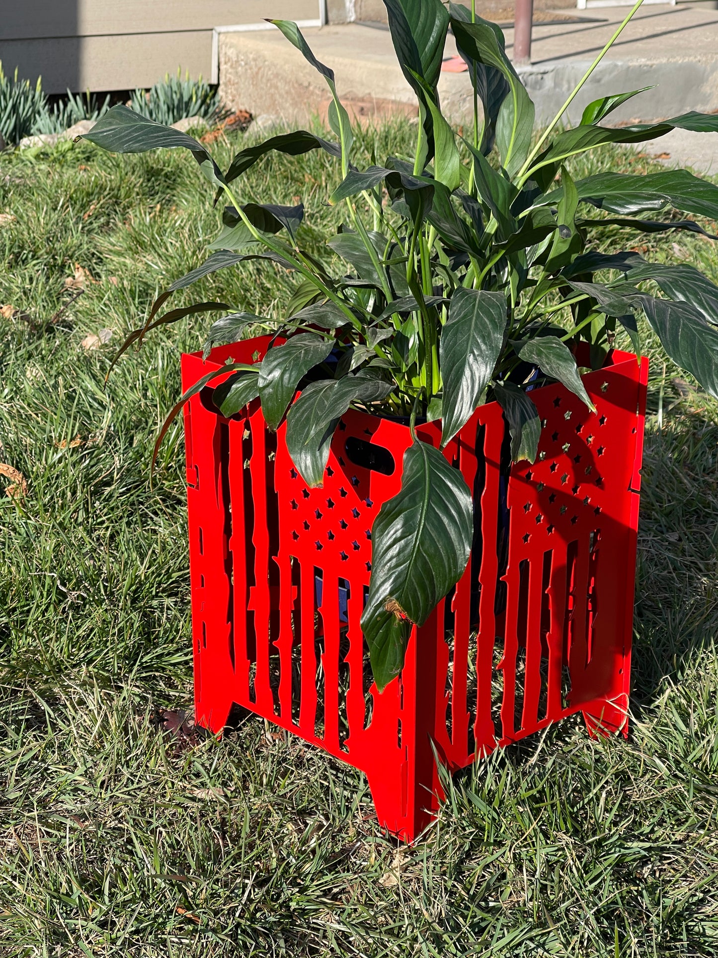 Collapsible Plant Stand Metal | 12.5" x 12.5"x 20" high