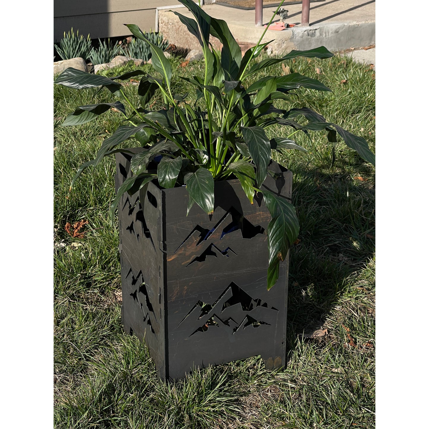Plant Stands Collapsible Metal 12 1/2"x 12 1/2"x 16" | Multiple Designs & Colors | Space-Saving Décor