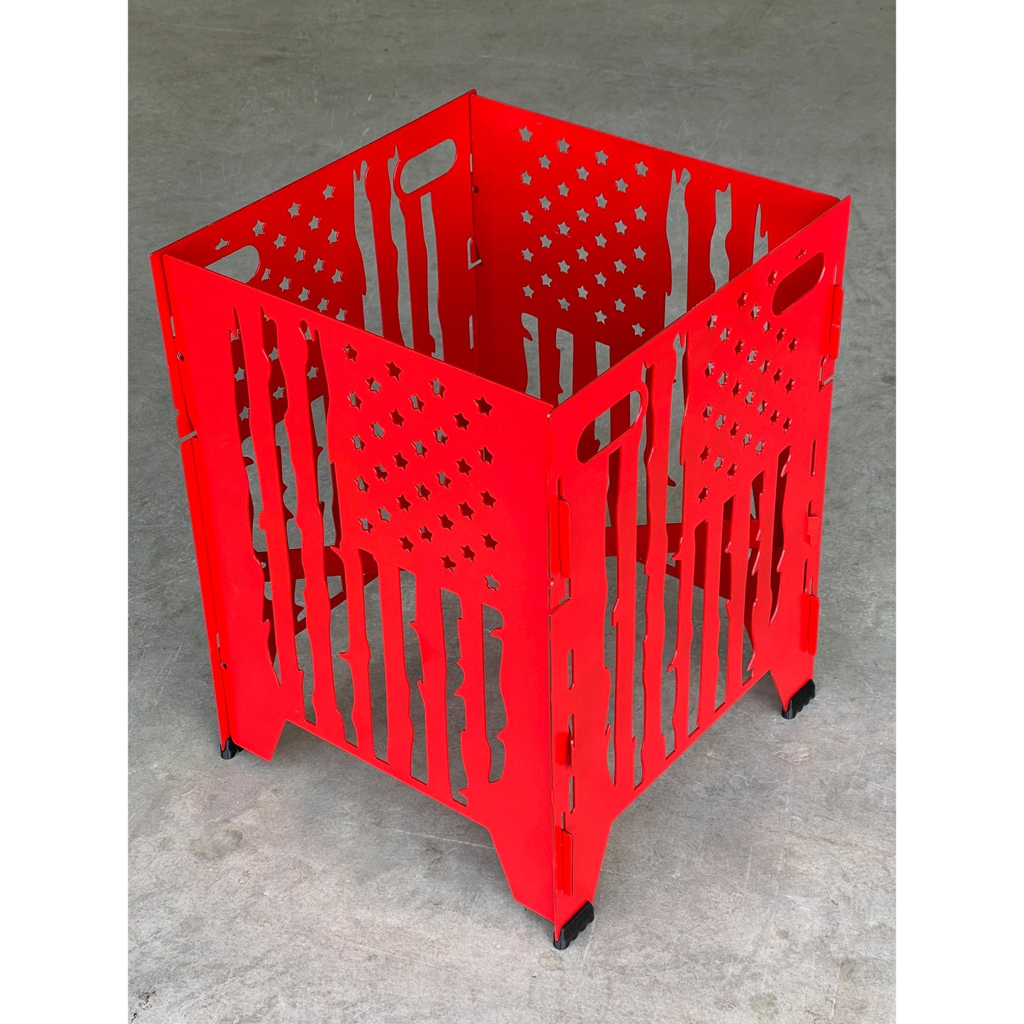 Collapsible Metal Plant Stand | 10 1/2"x10 1/2"x12" high – Adjustable Height, Foldable Indoor & Outdoor Plant Holder