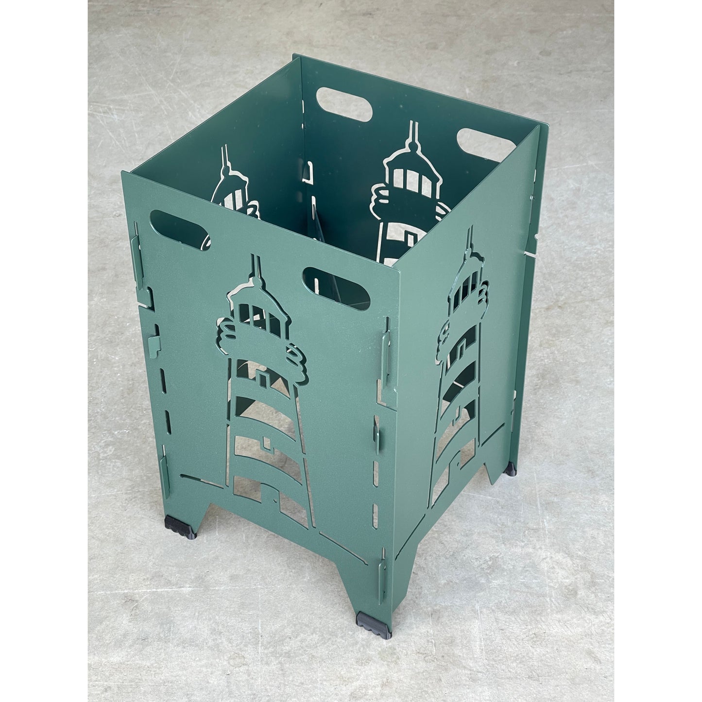 Collapsible Metal Plant Stand | 10 1/2"x10 1/2"x12" high – Adjustable Height, Foldable Indoor & Outdoor Plant Holder