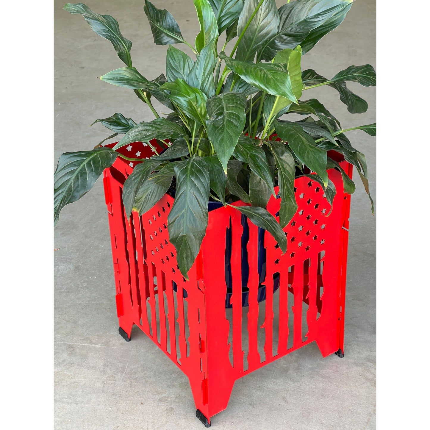 Collapsible Metal Plant Stand 9"X 9" X 12"– Foldable Indoor/Outdoor Display in Multiple Designs & Colors & Customizable Pot Depths