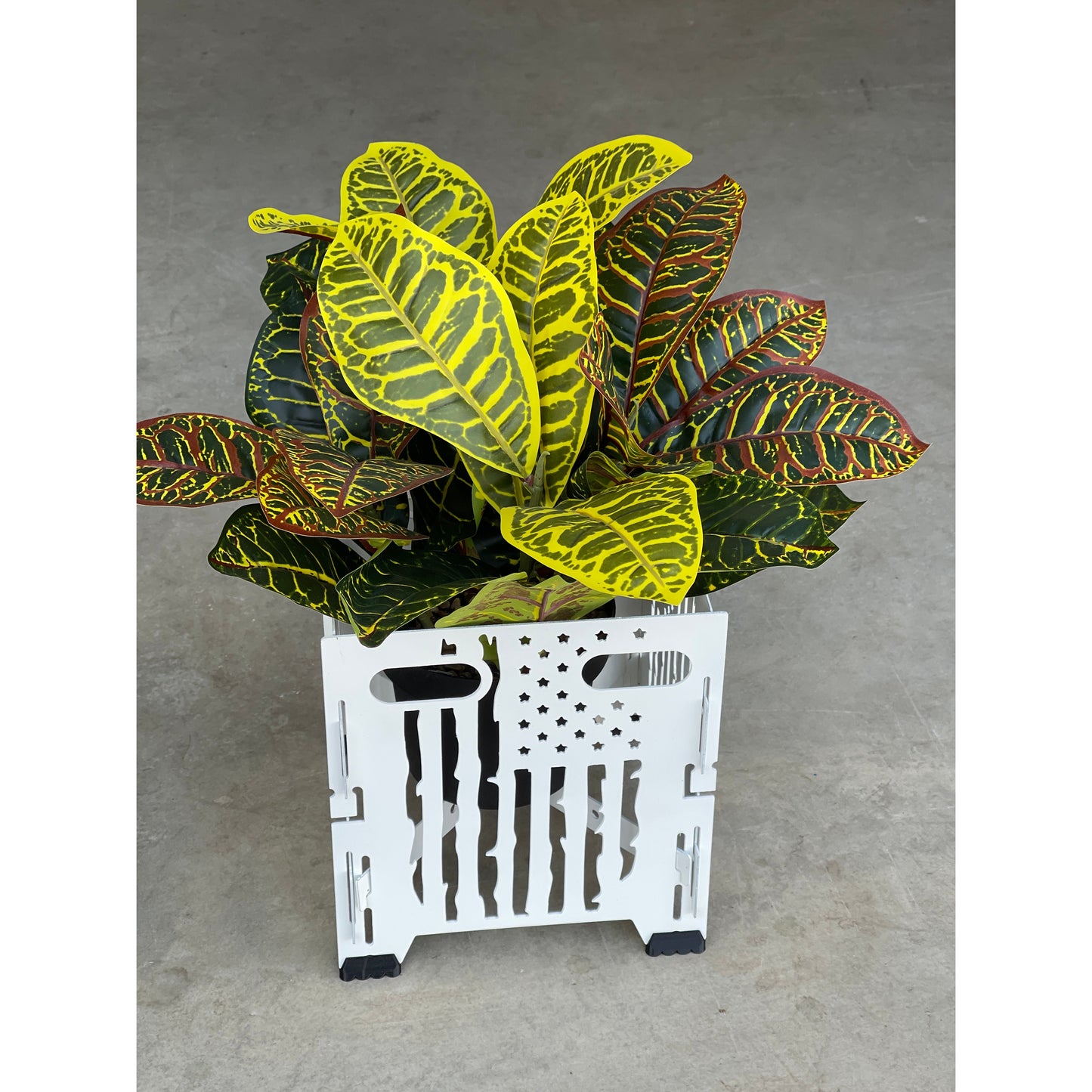 Metal Plant Stand Indoor Outdoor | Collapsible Adjustable Height 9x9x10 | Foldable Plant Holder