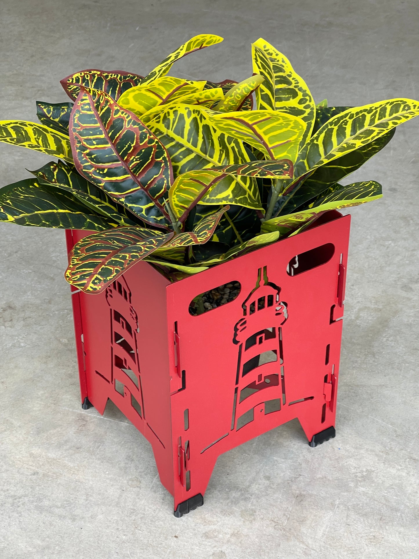 Collapsible Plant Stand Metal | 12.5" x 12.5"x 20" high