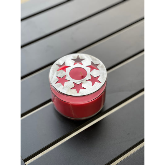 6-Star Candle Topper – Decorative Metal Lid for Jar Candles | Fits Most Standard Sizes